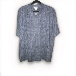L.L.Bean Mens XL Reg Traditional Fit Short Sleeve Button Front Hawaiian‎ Shirt
